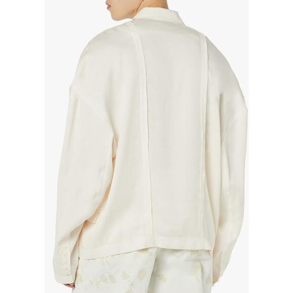 Maison Blanche Inside Out Oversized Jacket Blazer Cream Pink Sz 4 Men‎ M Women L - Picture 4 of 15